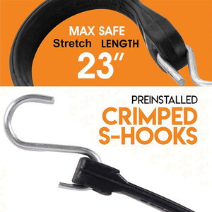 Bảo vệ tarps, canvases 20 gói 15 ''có thể điều chỉnh EPDM cao su Tarp dây đai Bungee dây với móc - Product Image 5