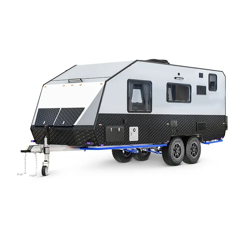 Camper Caravan Australië Standaard Voor Camping Off Road Trailer Camper Rvs Campers Met Keuken Aluminium Reisaanhangwagen