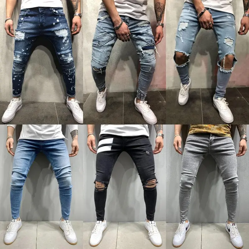 Wholesale Cheap Fashion Popular Trendy Men Trousers Demin Jeans