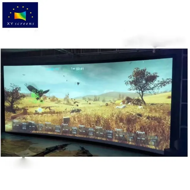 Экран XY с высоким коэффициентом усиления 2,4 пассивный 3D Серебряный кинотеатр с фиксированной рамкой 4D-9D проектор для видеоанимации и игр