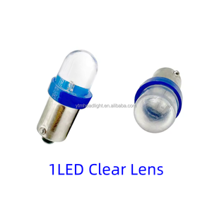 ฐาน BA9S DC AC 6.3V ดาบปลายปืนหลอดไฟ LED พร้อมเลนส์ใส1LED ไม่ทำให้เกิดแสงจ้าไม่มีการกะพริบหลอดไฟ LED พินบอล