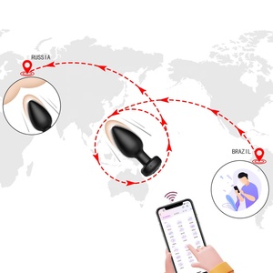 Sıcak app uzaktan kumanda silikon yumuşak silikon anal popo fiş masaj vibratör erkek prostat erotik kurşun vibratör - Product Image 3