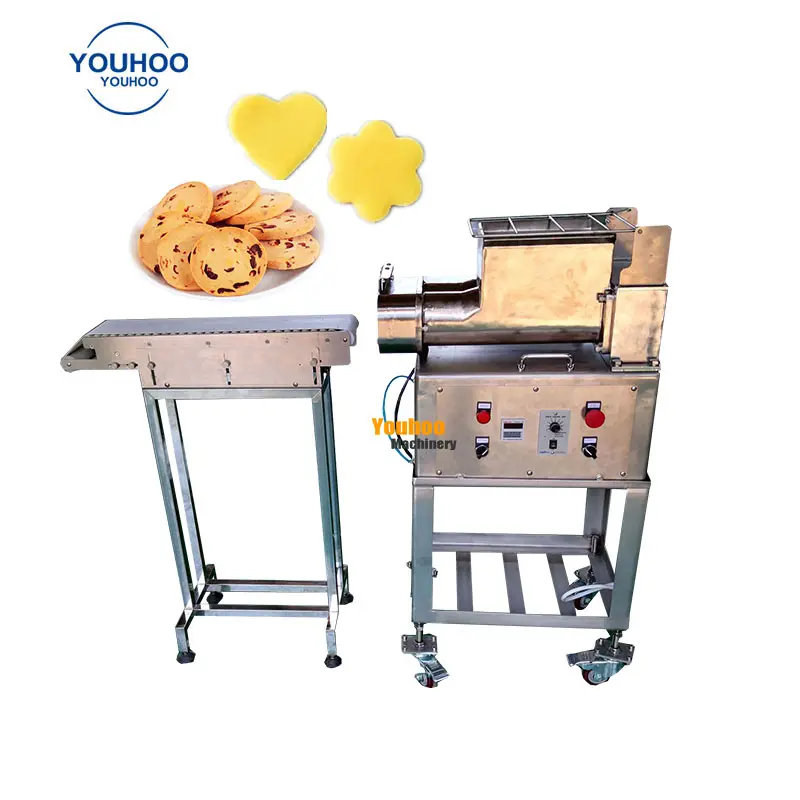 Extrusora eléctrica de masa de galletas, máquina automática para hacer galletas con forma de corazón