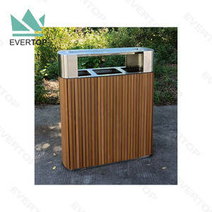 SD-38 127L Parkview Woden Sorting Design Trash <strong>Bin</strong> 3 Compartments Trash Can Wood Recycling <strong>Bin</strong> Containers Waste <strong>Bin</strong> 3 Portion - Product Image 5