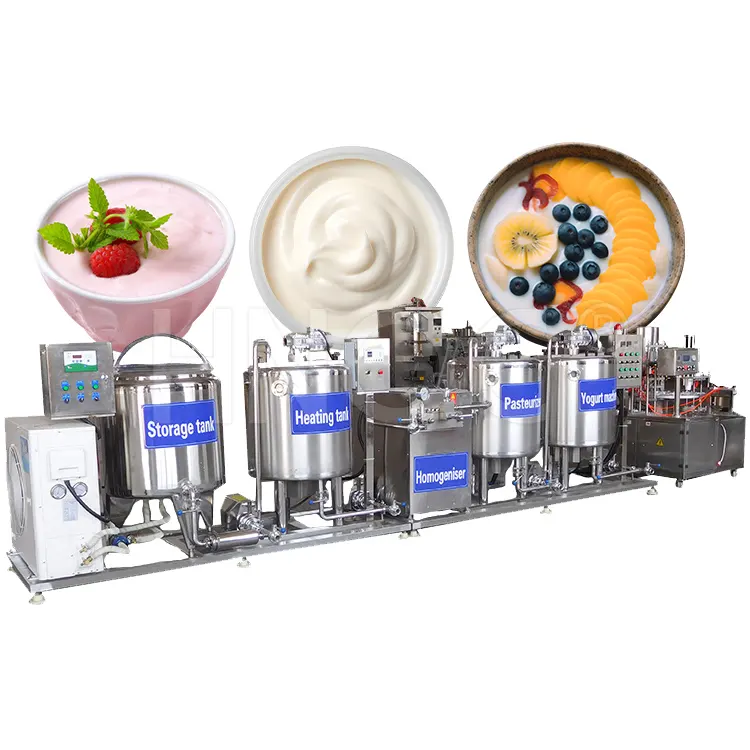 Máquina de producción de Yogurt griego industrial, máquina automática para hacer leche, producto lácteo