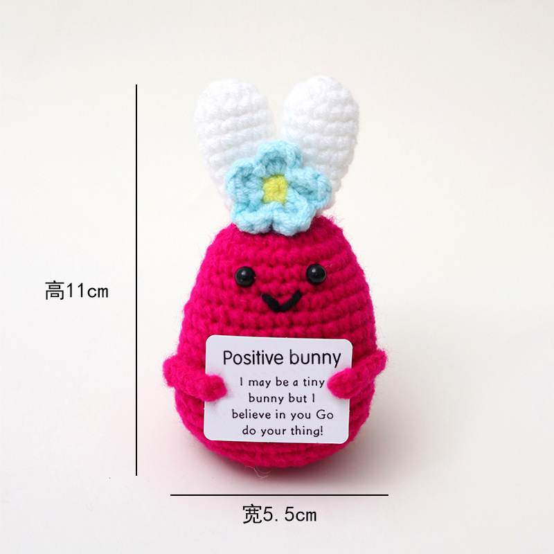 Lapin Rose Rouge portant une fleur bleuePCard