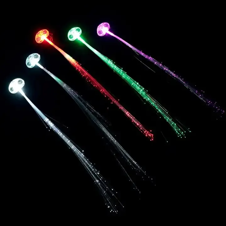 wholesale colorful flash hair led braid Christmas Halloween bar birthday holiday party for girls