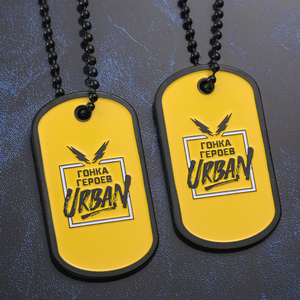 Высококачественное металлическое ожерелье Hesank для солдат, ярлык с мягкой эмалью, логотип со слоганом, персонализированная собачья бирка - Product Image 5