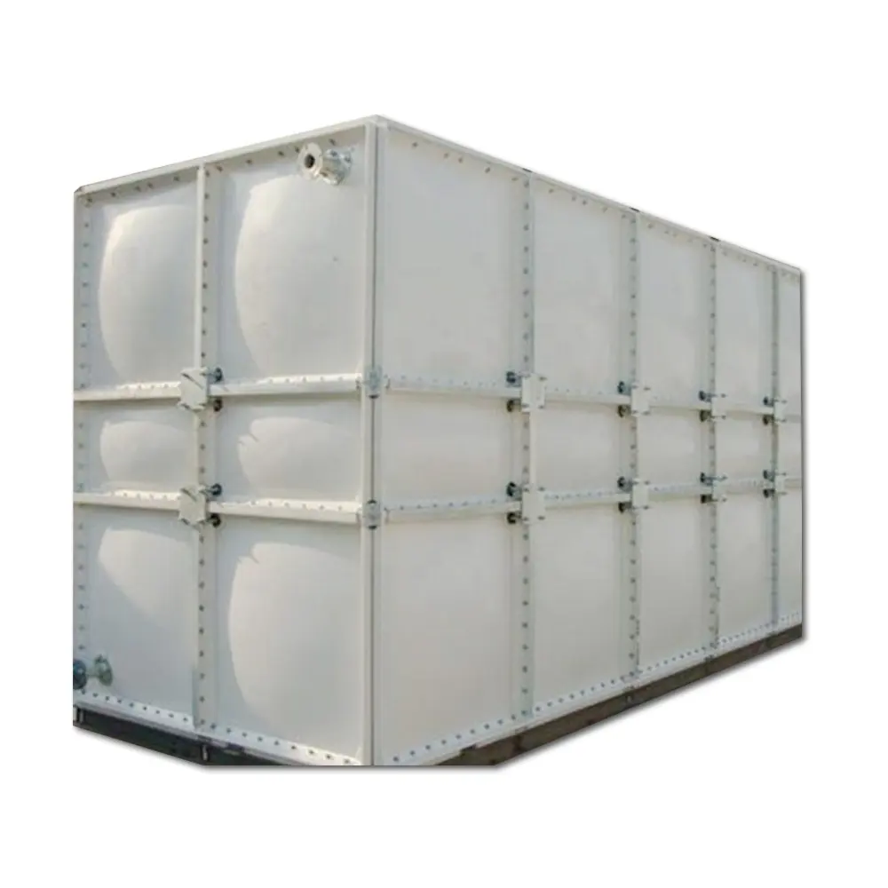 Serbatoio di stoccaggio dell'acqua SMC in fibra di vetro rettangolare sezionale ad alta resistenza da 10000 litri per sistema di raffreddamento industriale