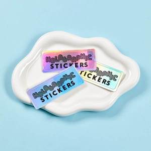 High Quality <strong>Custom</strong> Eggshell Vinyl 3D Holographic Logo Sticker UV Printing Water Heat-Sensitive for Grocery <strong>Computer</strong> Use 500 Pcs - Product Image 2