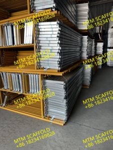 Soldadura automática pintada HDG galvanizado H/Marco de plataforma de trabajo de puerta andamio para construcción - Product Image 3