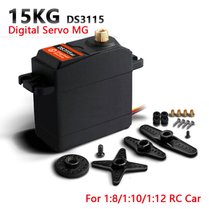DS3115 dijital Servo 360 derece sürekli rotasyon 15kg yüksek tork Metal dişli Arduino için RC tekne parçaları ve oyuncaklar için
