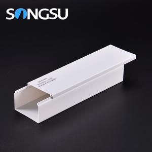 Chống cháy kích thước khác nhau 16x16 25x16 40x25 50x50 trắng nhựa vuông PVC cáp điện Trunking hệ thống dây điện Duct canaleta - Product Image 5