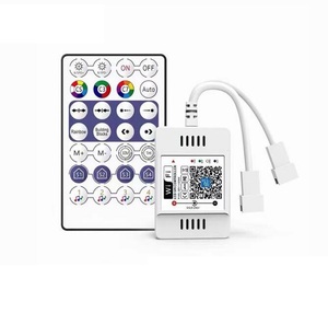 スマートSPIWiFiコントローラーRGB2.4GリモートDC5-24VミュージックLEDコントローラー (RGBIC WS2811 WS2812BLEDストリップライト用) - Product Image 1