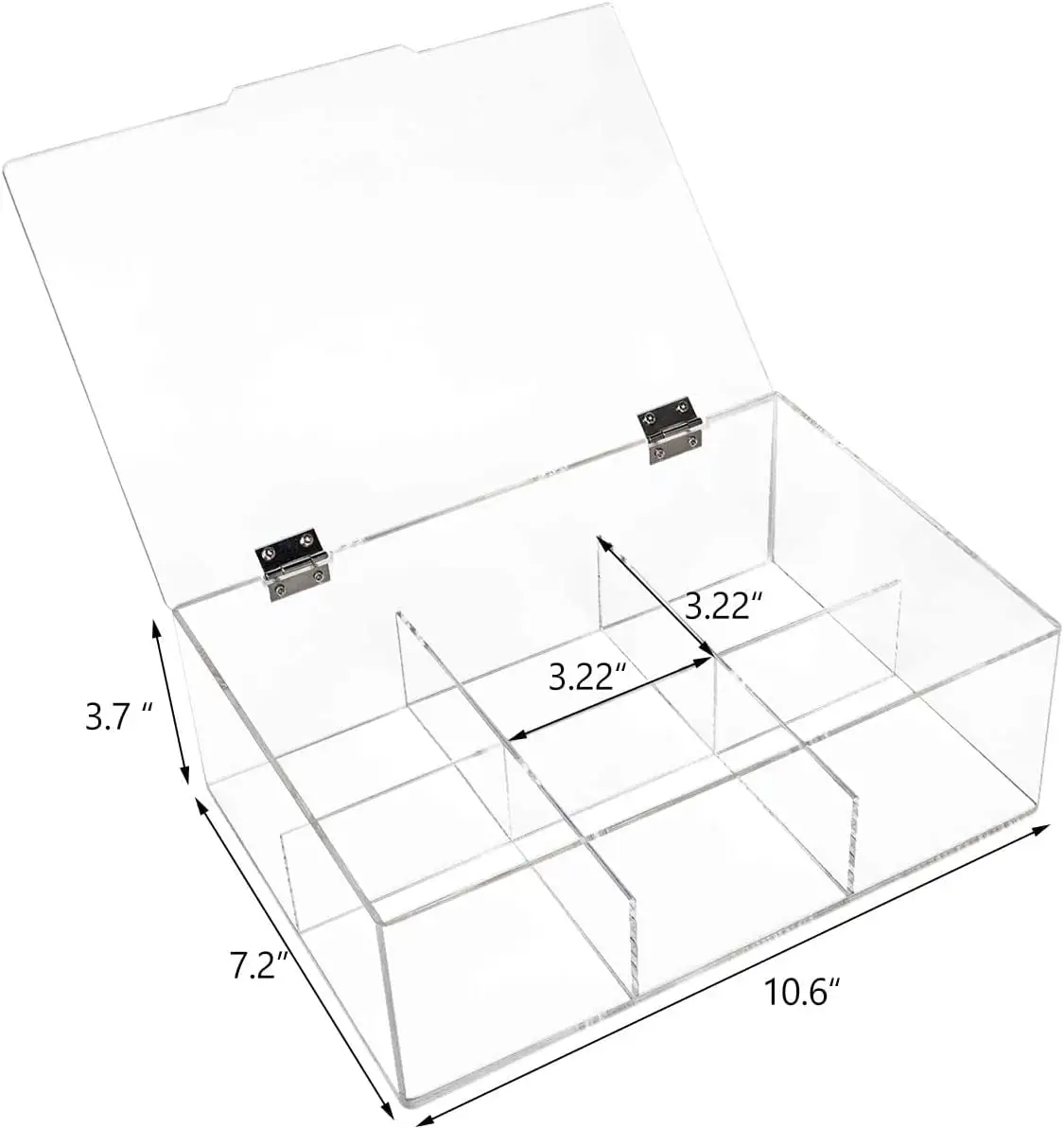 Acrylic Tea Bag Holder Storage Bin Box for Crafts Office Supplies Cosmetics Jewelry Candy Tea Sachets