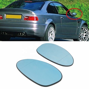 NiceCNC çiftleri sol sağ mavi isıtmalı araba kapı ayna cam dikiz kanat ayna gözlük BMW E90 E46 E88 1 3 serisi