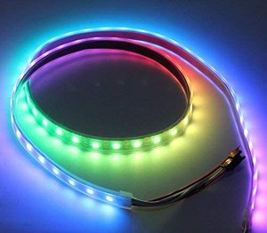ไฟเส้น LED 5M 2811 IC 5050 RGB,ไฟส่องเทปไดโอดแอดเดรสได้ตั้งโปรแกรมได้ไฟหลังทีวี12V WS2811 30 LEDs/M Pixels - Product Image 1