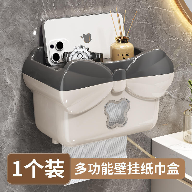 กล่องทิชชู่สีเทาอ่อน