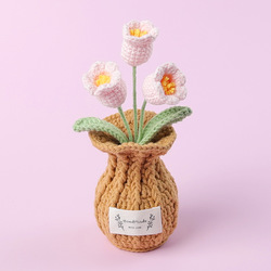 3 muguet vase marron-rose