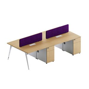 Mesa de ordenador de oficina comercial de diseño moderno con estantes de almacenamiento Material MFC de etiqueta privada pragmático multicolor - Product Image 6