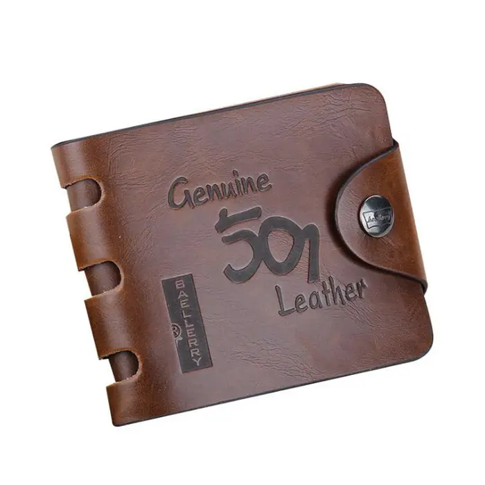 Aliexpress Baellerry brand vintage short design bifold pu leather men's wallet