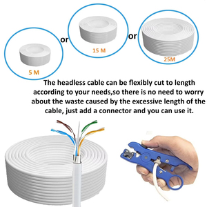 Wasserdichtes 4-Paar-Kupfer-CCA-PVC-Mantel für den Außenbereich 8-poliges RJ45-Ethernet-Kabel mit einer Länge von 305m unterstützt FTP Cat5e/Cat6/Cat6a-Typen - Product Image 5