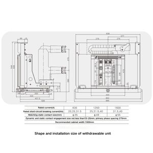 Anahtarlama cihazında yüksek vakum devre kesici kapalı HV VCB çalışma mekanizması için Withdrawable gerilim anahtarı - Product Image 3