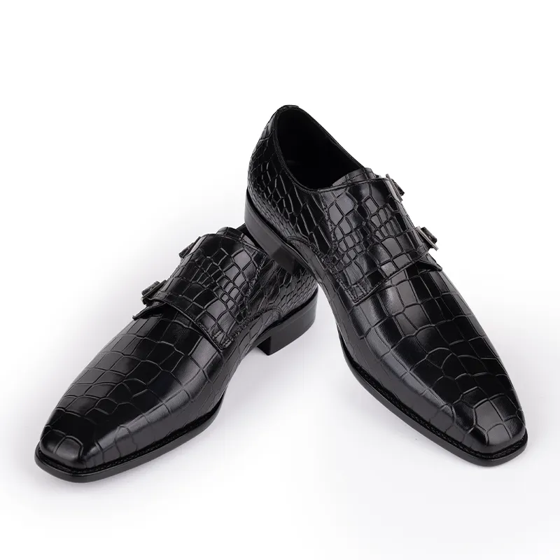 Neue Party Echtes Leder Höhe Zunehmende stilvolle Schuhe Bequeme No Tie Lace für Männer Summer Cow Loafers