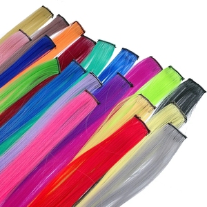 Ombre Two Tone Red Purple Clip in <strong>One</strong> Pieces <strong>Human</strong> Hair Extensions Colorful Clip in Remy Hair Extensions - Product Image 6