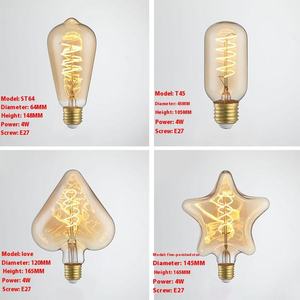 クリエイティブインダストリアルスタイルフィラメントLED電球装飾ランプガラスフィラメント電球住宅用マルチ形状デザイン - Product Image 4