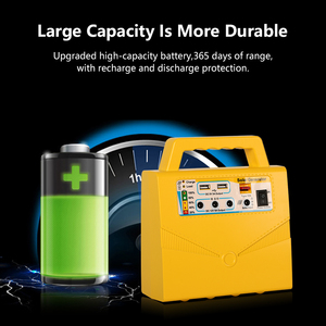 完整封装20W 3.2V 18Ah离网便携式太阳能系统，带发光二极管灯泡和太阳能电池板，用于紧急备用电源 - Product Image 5