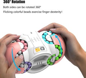 Dönen sihirli fasulye küp Spinner stres oyuncakları, stres kabartma hediyeler stres oyuncakları, çift çevirme el bulmaca küp sihirli fasulye Spinner - Product Image 3