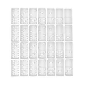 En çok satan ürünler abd'de online DIY Domino epoksi kalıp oyuncak aşk Domino oyunu ayna silikon kalıp