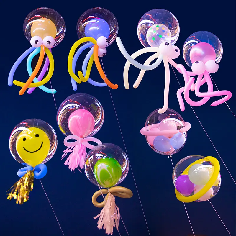 18 20 24 36inch Transparent Bobo Balloon Clear Helium Balloon Wedding Birthday Party Decoration Adult Kids Favor Toy Globes