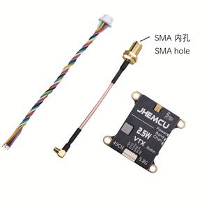 JHEMCU 2.5W VTX 5.8G 40CH可调FPV发射器，用于遥控飞机远程内置麦克风散热器2-6S塑料 - Product Image 3