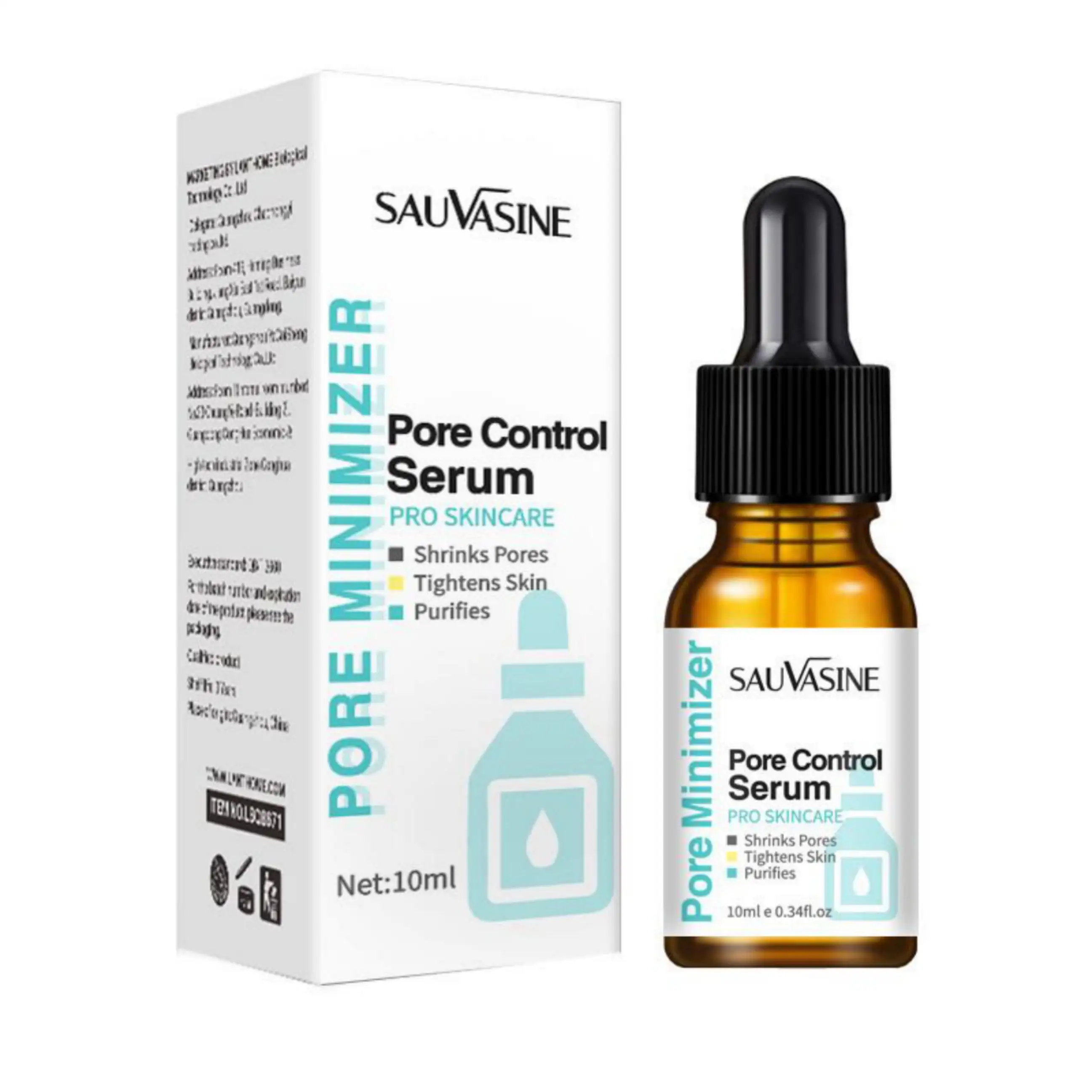 Private Label Pore Shrinking Face Serum For Pore Contractive Blackhead Remover Large Pore Closure Acne Treatment Serum