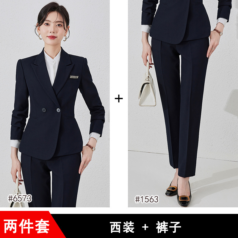 Navy blue suit pants