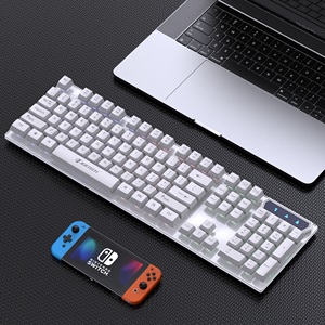 JERTECH K358 Liquidação Venda Fábrica Estoque LED Luminoso Rainbow Backlit Árabe Gaming Russo Teclado para Computador