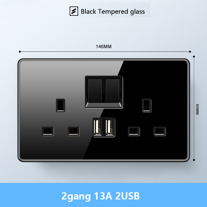 2 módulos 13A 2 USB