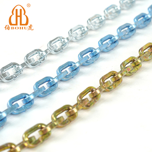 Bohu Link Chain โซ่ G80สี่เหลี่ยม8มม. ทำจากสังกะสีชุบโลหะผสมเหล็กเชื่อมโครงสร้างแบบลากเพื่อความสะดวกในการใช้งาน - Product Image 1