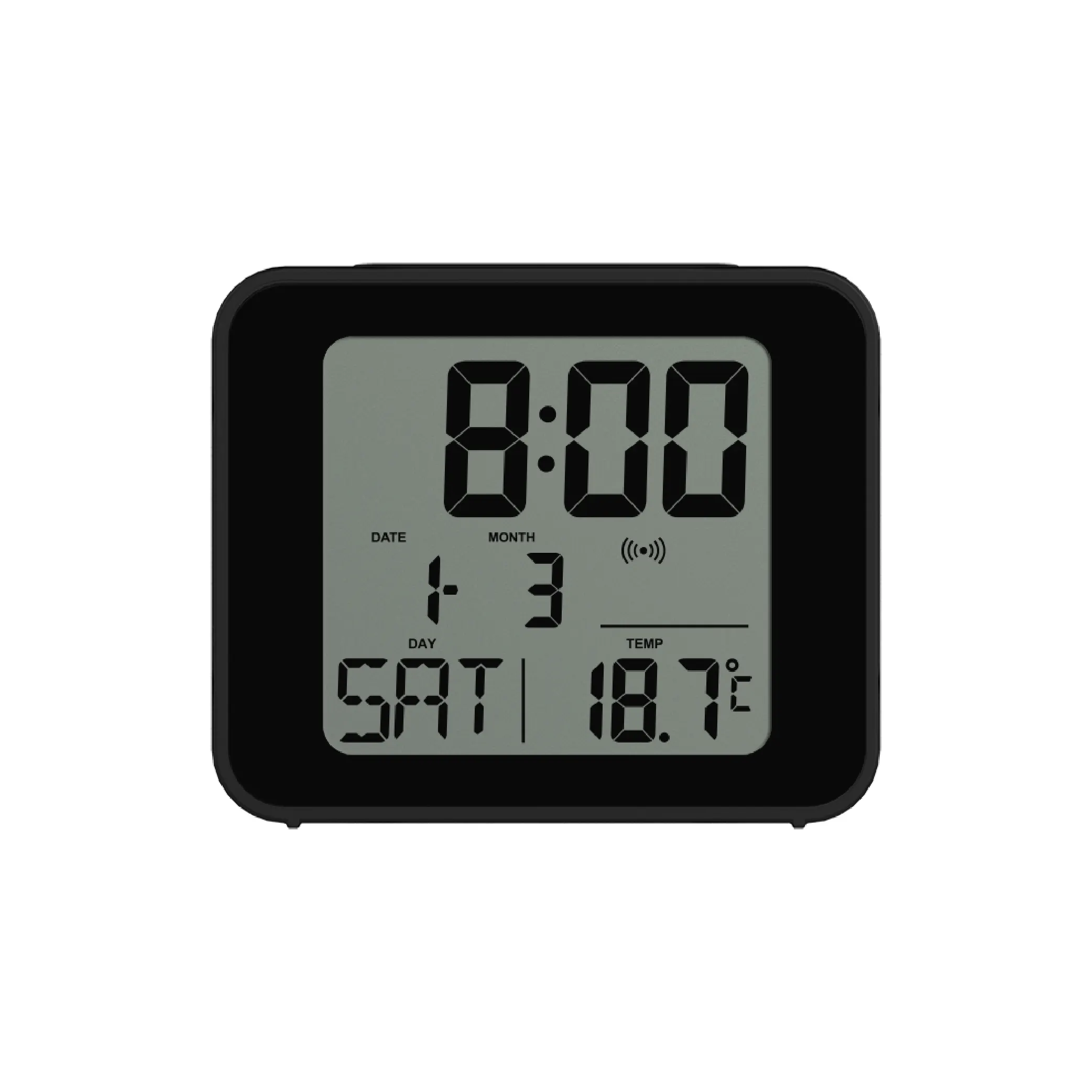جهاز تنبيه صغير ساعة مكتب رقمية مع راديو التحكم و داخلي درجة الحرارة الرطوبة للطلاب الأطفال الاطفال