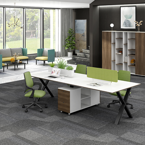 Factory Customization Hot Employee Office <strong>Partition</strong> Cubicle Staff <strong>Modular</strong> 6 Seater Workstation <strong>System</strong> - Product Image 2