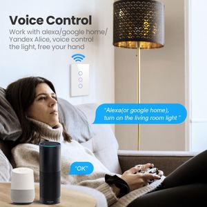 US/<strong>AU</strong> Tuya Smart Light Switch Wifi Smart Switch No Neutral for Smart Home Automation APP <strong>Remote</strong> Alexa Google Voice Control - Product Image 4