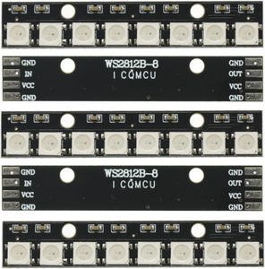WS2812B LED-Modul RGB-LED-Streifen modul Programmier bares Vollfarb-LED-Array 1x8 Adressierbares Modul - Product Image 4