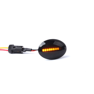 Autodynamic dinamik yan gösterge LED sinyal lambası füme Lens Amber Fia t 500 için LED yan Marker işık - Product Image 4