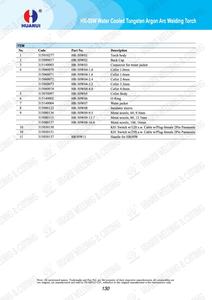 Ngọn Đuốc Hàn HUARUI Chất Lượng Cao HR50W Ngọn Đuốc Hàn TIG Làm Mát Bằng Nước Vonfram Ngọn Đuốc Hàn Hồ Quang <span class=keywords><strong>Argon</strong></span> - Product Image 6