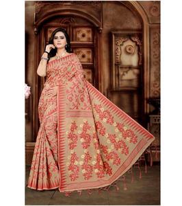Silk <strong>Sari</strong> From India with Unstitched Blouse Surat Wholesale Market Garment - Product Image 2