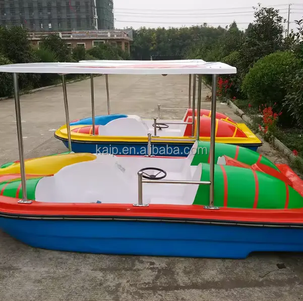 Su pedalı su bisiklet tekne fiberglas malzeme arı karikatür modeli pedallı bot 2 kişilik şişme çocuklar tampon tekne satılık