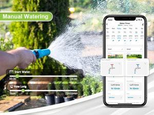 Timer per irrigazione intelligente a 2 prese con Timer per acqua Wifi con Timer per irrigazione acqua Tuya per giardini prati e impianti di irrigazione per piscine - Product Image 4