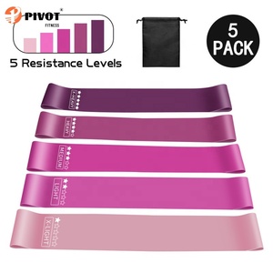 Juego de Bandas Elásticas de resistencia para Yoga, 5 uds., para mujer, Mini bandas de cadera, juego de bandas de bucle para ejercicio, ejercicio de estiramiento - Product Image 2